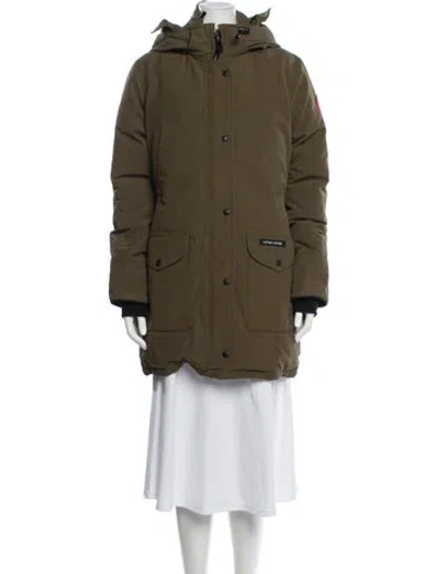 Pre-owned Canada Goose Down Coat In Green