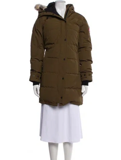 Pre-owned Canada Goose Down Coat In Green