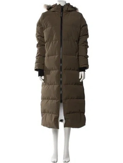 Pre-owned Canada Goose Down Coat In Green