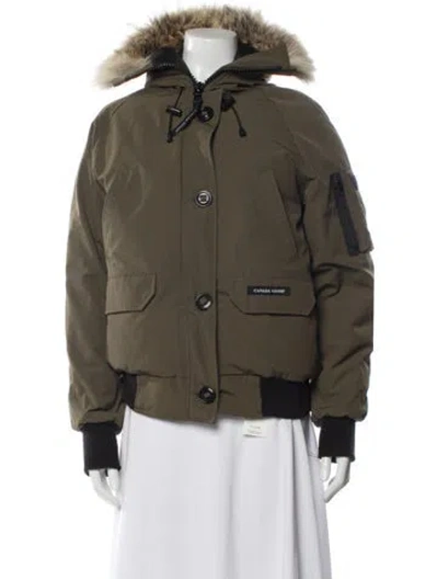 Pre-owned Canada Goose Down Coat In Green