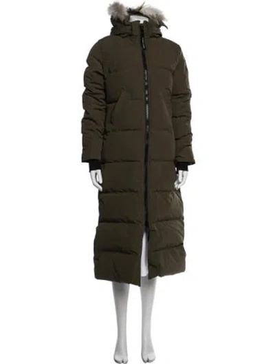 Pre-owned Canada Goose Down Coat In Green