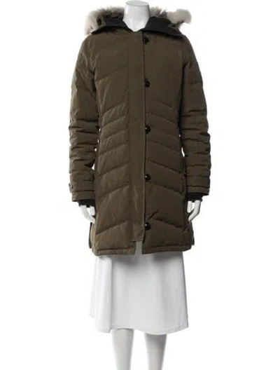 Pre-owned Canada Goose Down Coat In Green