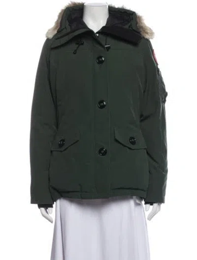 Pre-owned Canada Goose Down Coat In Green