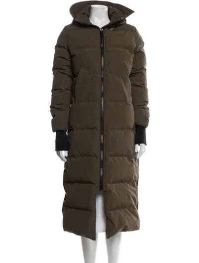 Pre-owned Canada Goose Down Coat In Green