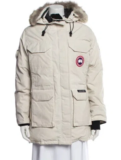 Pre-owned Canada Goose Down Coat In Neutral