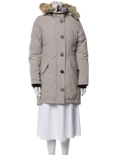 Pre-owned Canada Goose Down Coat In Neutral