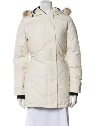 Pre-owned Canada Goose Down Coat In Neutral