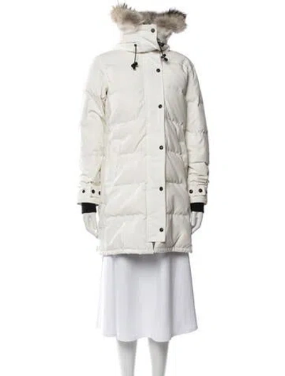Pre-owned Canada Goose Down Coat In Neutrals