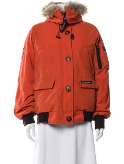 Pre-owned Canada Goose Down Coat In Orange