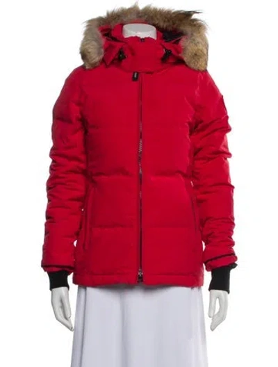 Pre-owned Canada Goose Down Coat In Red