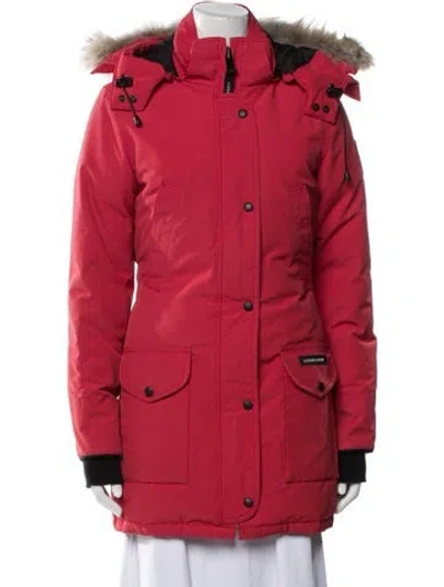 Pre-owned Canada Goose Down Coat In Red