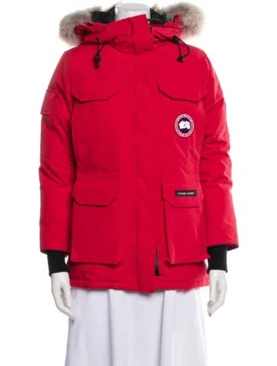 Pre-owned Canada Goose Down Coat In Red