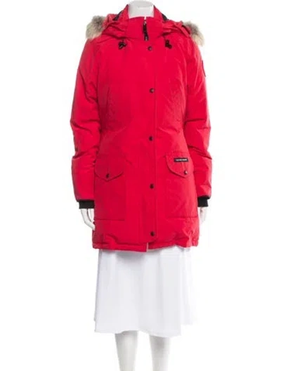 Pre-owned Canada Goose Down Coat In Red