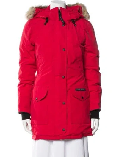 Pre-owned Canada Goose Down Coat In Red