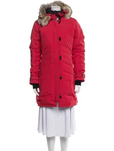 Pre-owned Canada Goose Down Coat In Red