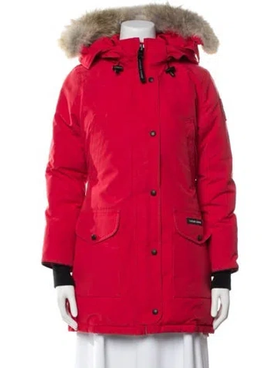 Pre-owned Canada Goose Down Coat In Red