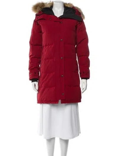 Pre-owned Canada Goose Down Coat In Red