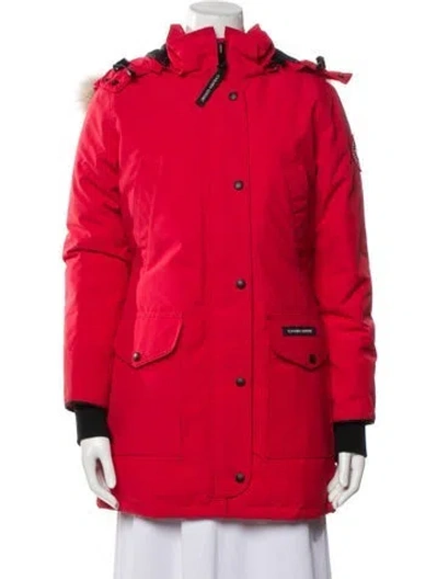 Pre-owned Canada Goose Down Coat In Red