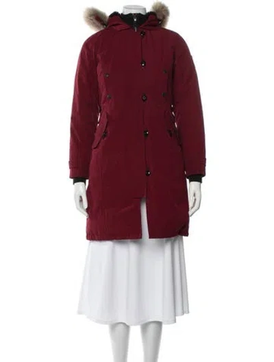Pre-owned Canada Goose Down Coat In Red