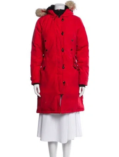 Pre-owned Canada Goose Down Coat In Red