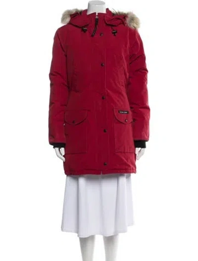 Pre-owned Canada Goose Down Coat In Red