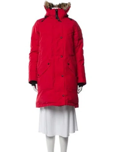 Pre-owned Canada Goose Down Coat In Red