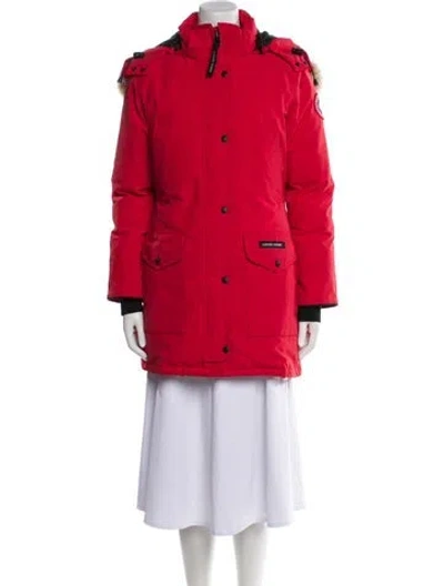 Pre-owned Canada Goose Down Coat In Red
