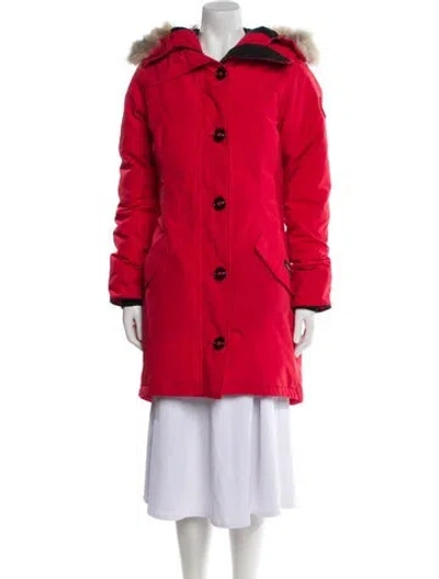 Pre-owned Canada Goose Down Coat In Red