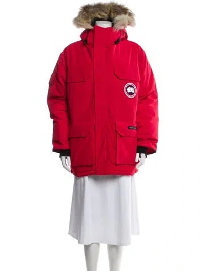 Pre-owned Canada Goose Down Coat In Red