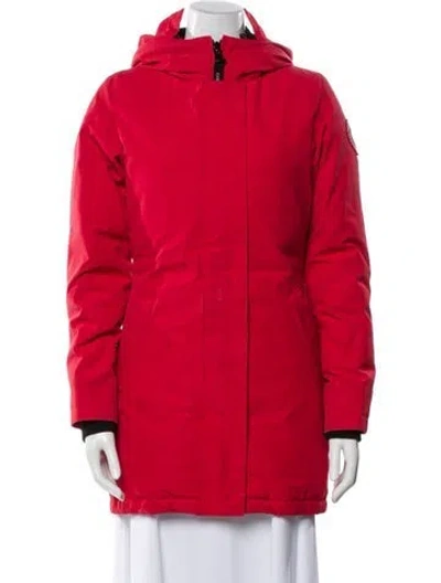 Pre-owned Canada Goose Down Coat In Red