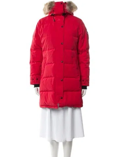 Pre-owned Canada Goose Down Coat In Red