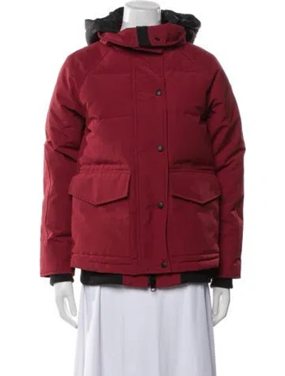 Pre-owned Canada Goose Down Coat In Red