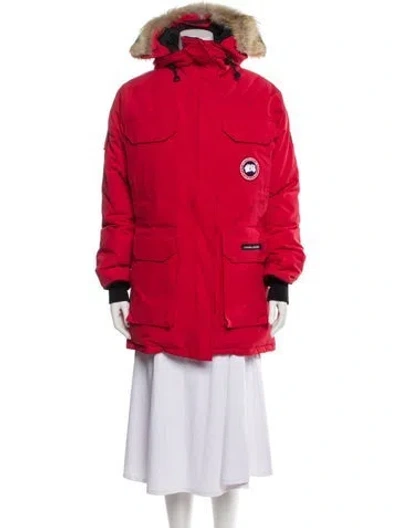 Pre-owned Canada Goose Down Coat In Red