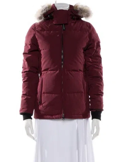 Pre-owned Canada Goose Down Coat In Red