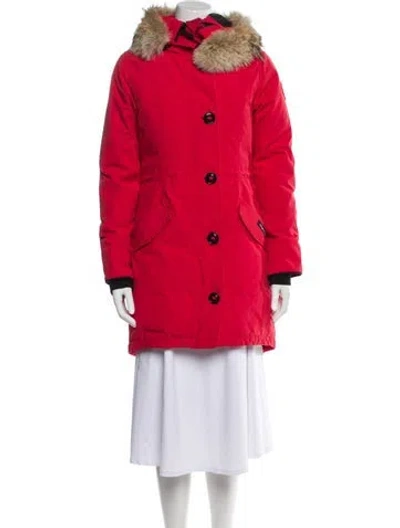 Pre-owned Canada Goose Down Coat In Red