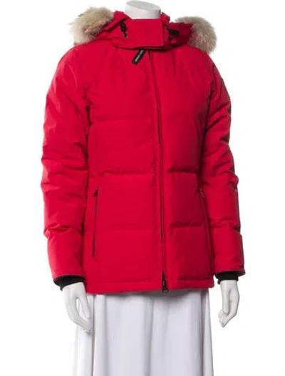 Pre-owned Canada Goose Down Coat In Red