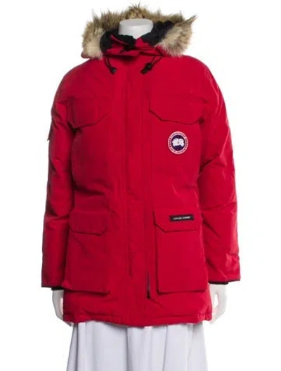 Pre-owned Canada Goose Down Coat In Red