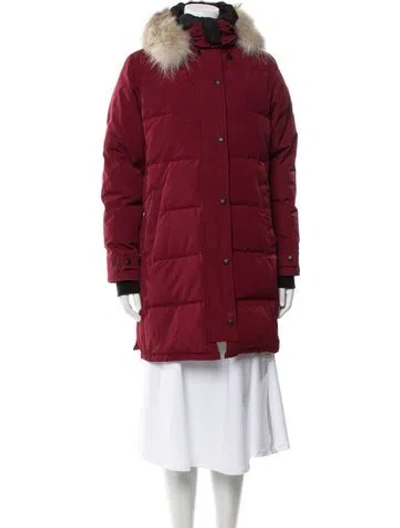 Pre-owned Canada Goose Down Coat In Red
