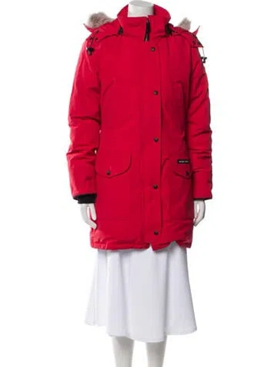 Pre-owned Canada Goose Down Coat In Red