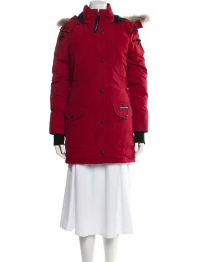 Pre-owned Canada Goose Down Coat In Red