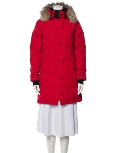 Pre-owned Canada Goose Down Coat In Red