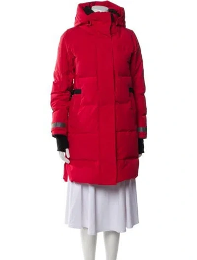 Pre-owned Canada Goose Down Coat In Red
