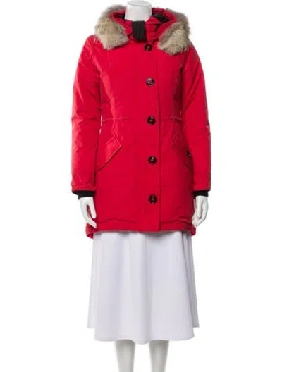 Pre-owned Canada Goose Down Coat In Red