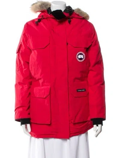 Pre-owned Canada Goose Down Coat In Red