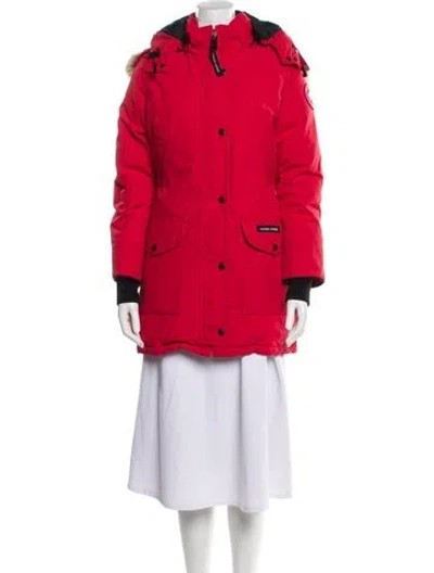 Pre-owned Canada Goose Down Coat In Red