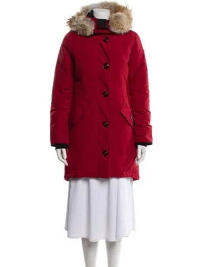 Pre-owned Canada Goose Down Coat In Red