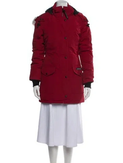 Pre-owned Canada Goose Down Coat In Red