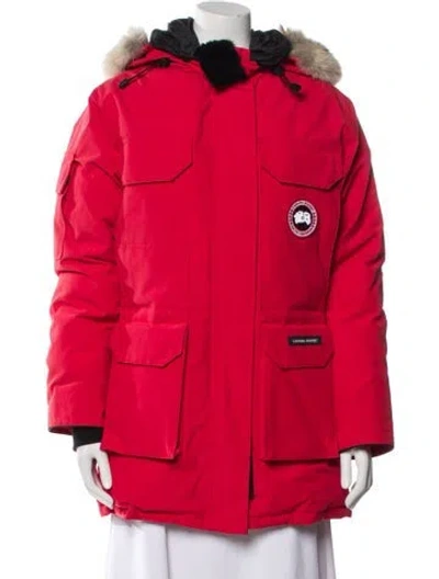 Pre-owned Canada Goose Down Coat In Red