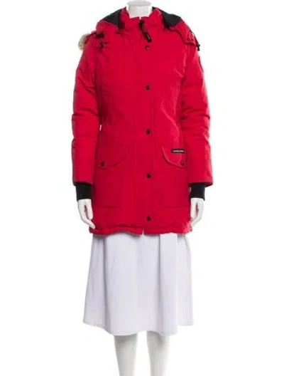 Pre-owned Canada Goose Down Coat In Red
