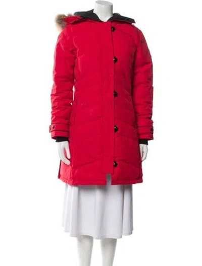 Pre-owned Canada Goose Down Coat In Red